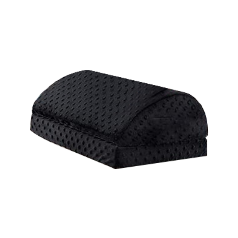 Descanso para os pés sob a mesa - altura ajustável, superfície texturizada de massagem, apoio para os pés de escritório de espuma com design curvo em forma de lágrima, ajuda para a circulação sanguínea das pernas em casa, escritório, para aliviar dores lombares, nas costas e nos joelhos