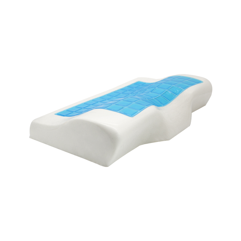 Venda quente contorno forma travesseiro gel resfriamento confortável espuma de memória travesseiro de pescoço com capa removível