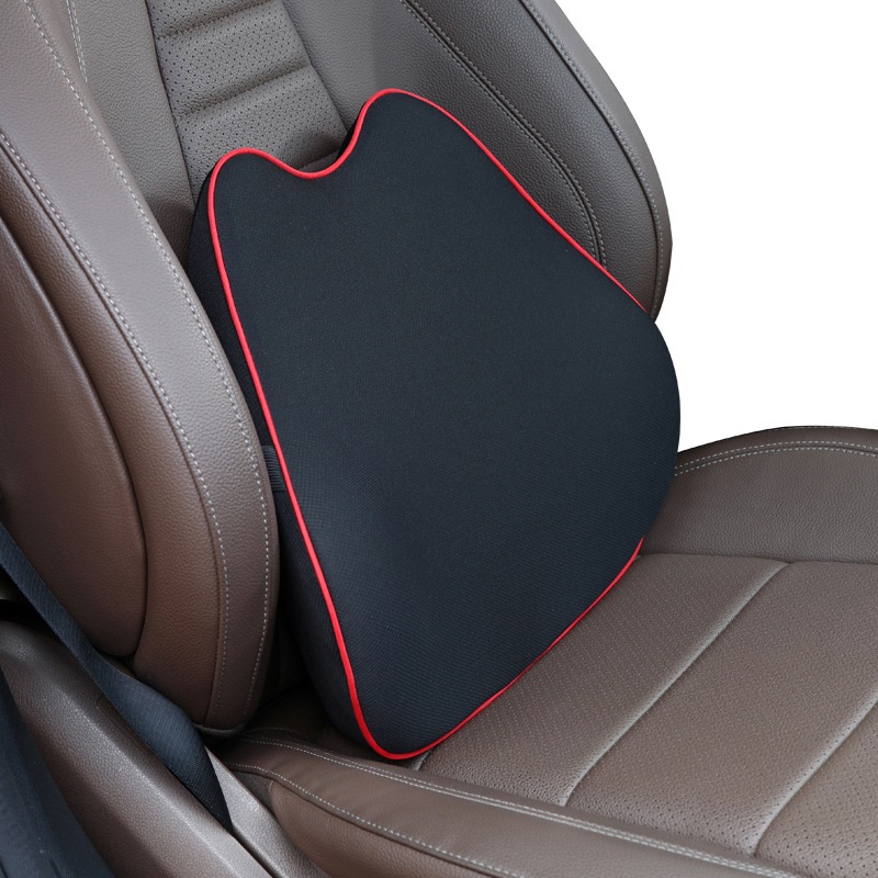 Conjunto de encosto de cabeça lombar do carro almofada de espuma de memória almofada lombar escritório volta travesseiro lombar apoio lombar carro