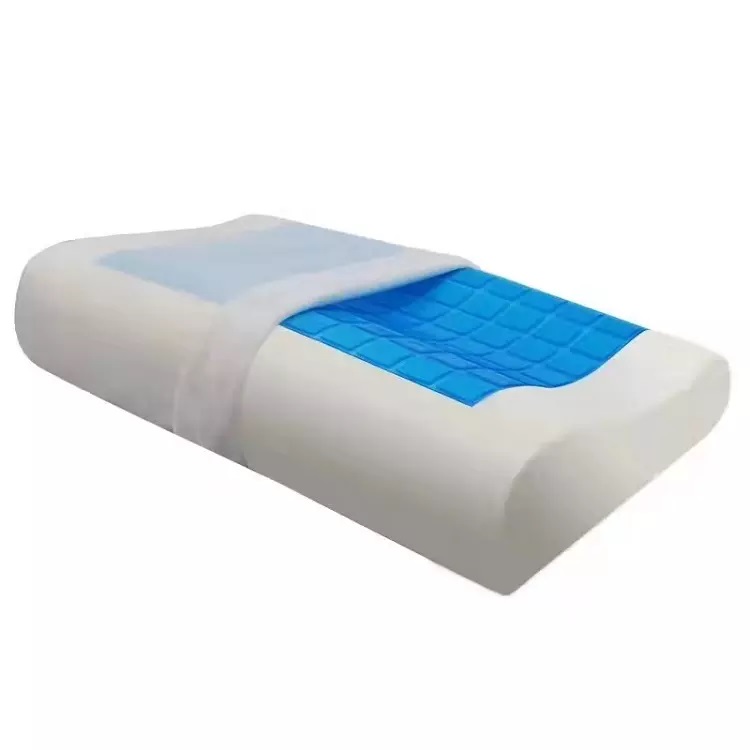 Venda quente fábrica confortável cama travesseiro gel de resfriamento infundido travesseiro visco
